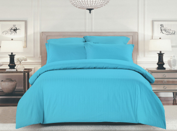 Комплект постельного белья Шпинель лазурный страйп-сатин