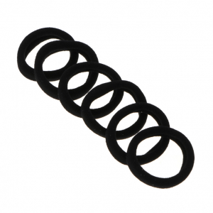 Резинки д/волос 6шт черные 322-019