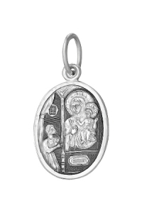 Образ (БМ Нечаянная Радость) из серебра частично черненый штампованный