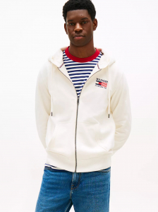 Embroidered Monotype Logo Zip Hoodie