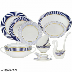 145-451 Обеденный сервиз 28пр. ИНФАНТА в под.уп.(х2)Костяной фарфор