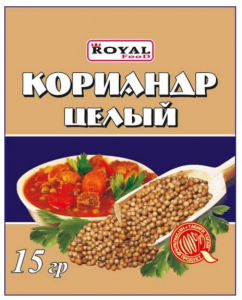 Кориандр в зернах 15 гр*100