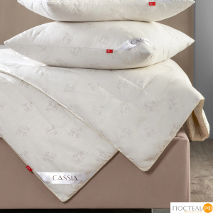 CASSIA ЖЕМЧУЖИНА ТИБЕТА Одеяло 200х220,1пр.,хл./шерсть/микровол., 400г/м2