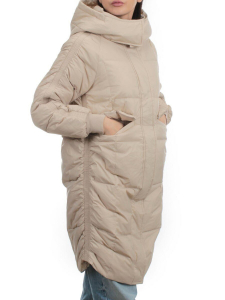 3064 BEIGE Пуховик зимний женский (80% пух, 20% перо)