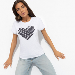 Футболка из фактурного трикотажа, Красота без фильтров