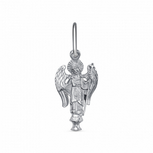 Ангел Хранитель из серебра литье родированный