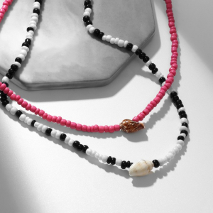 Чокер «Аква», 2 шт. с ракушками, цветной, 34 см