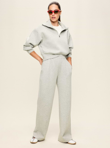 High-Waisted Bounce Fleece Wide-Leg Sweatpants