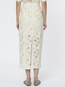 Юбка-карандаш с прозрачными фрагментами