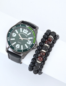 MENS BLACK WATCH STACKABLE SET