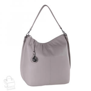 Сумка женская кожаная 18307 gray white Polina&Eiterou  в Новосибирске