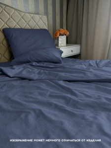 “Акция Простыня на резинке Льняные мотивы “Атлантик” 100% Хлопок