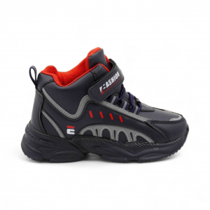 Высокие подростковые кроссовки А8985-5 черные