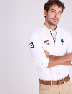 LONG SLEEVE FLAG SOLID OXFORD SHIRT