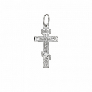 196.55 крест из серебра штампованный белый