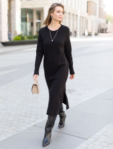 Платье из пряжи с кашемиром