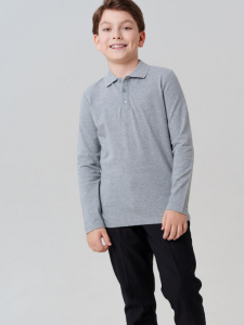 Футболка-поло с длинным рукавом для мальчика
