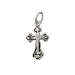 083.55 крест из серебра частично черненый штампованный