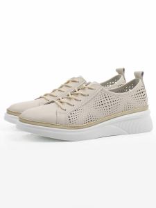 03-C441-2A BEIGE Полуботинки летние женские (натуральная кожа)