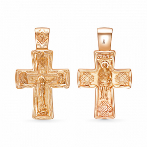 Крест из серебра литье золоченое