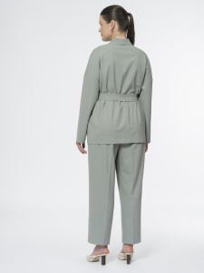 Пиджак с поясом без воротника