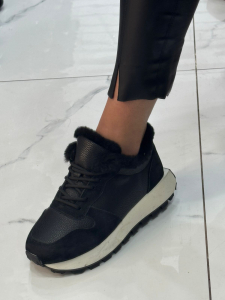 Absent / Ботинки 33 зима натуральная кожа черные