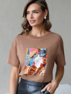 Футболка из премиального хлопка с авторским принтом