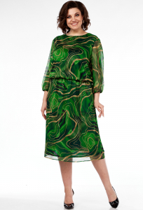 Платье SVT 599 зелёно-жёлтый