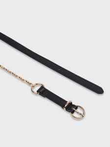 Ремень с цепочкой черный