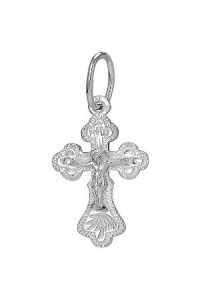214.55 крест из серебра штампованный белый