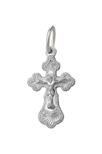 156.55 крест из серебра штампованный белый
