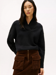 Shawl Collar Wool-Blend Sweater