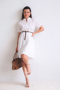 16297 Платье хлопковое белое