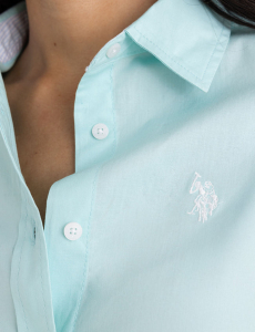 SOLID STRETCH POPLIN SHIRT