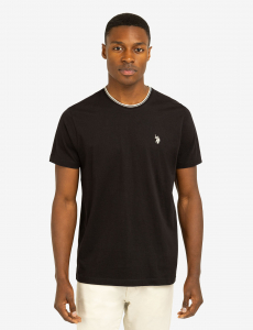 TIPPED CREW NECK COLLAR T-SHIRT