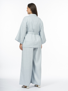 Брюки изо льна и вискозы