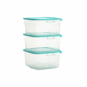 Набор контейнеров КАСКАД для СВЧ 3шт 1.4л квадратные