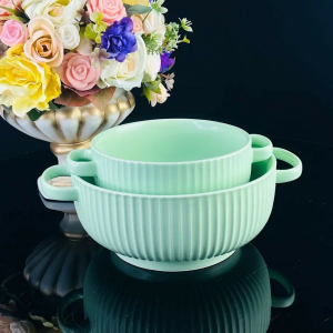 205-796 Салатник 19см с ручками в под.уп.(х24)Фарфор