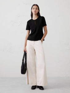Soft Touch Scuba Crew-Neck Top