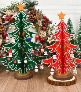 Деревянный елка настольная 24