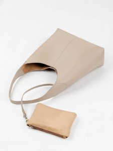 Женская кожаная сумка Richet 3274LN 960 Бежевый