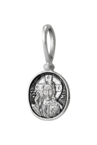 Образ (Спаситель) из серебра частичное чернение литье