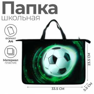 Папка с ручками А4, 335 х 235 х 55 мм, пластиковая, ручки-тесьма, Calligrata 