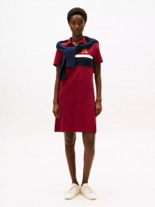 Banner Stripe Stretch Pique Polo Dress