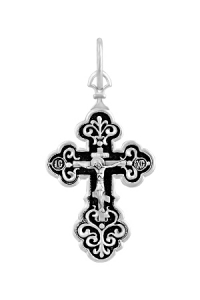 Крест из серебра литье частичное чернение