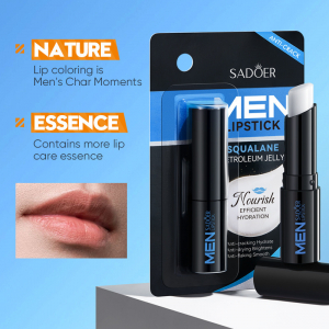 Мужской бальзам для губ со скваланом и вазелином SADOER MEN Lipstick Squalane Petrolium Jelly 2,7 гр