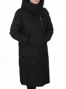 8321 BLACK Пальто зимнее женское (200 гр. холлофайбер)