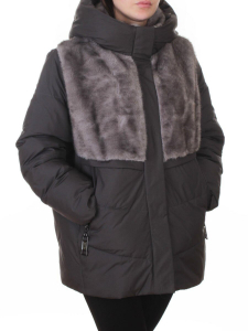 M-8869 DK. GRAY Куртка зимняя женская (150 гр. холлофайбер)