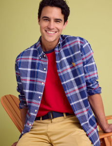 LONG SLEEVE PLAID OXFORD SHIRT