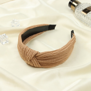 Ободок для волос «Салли», 4 см, горчичный